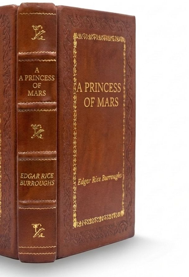 A Princess of Mars by Edgar Rice Burroughs — handcrafted leather bound edition with gold embossing