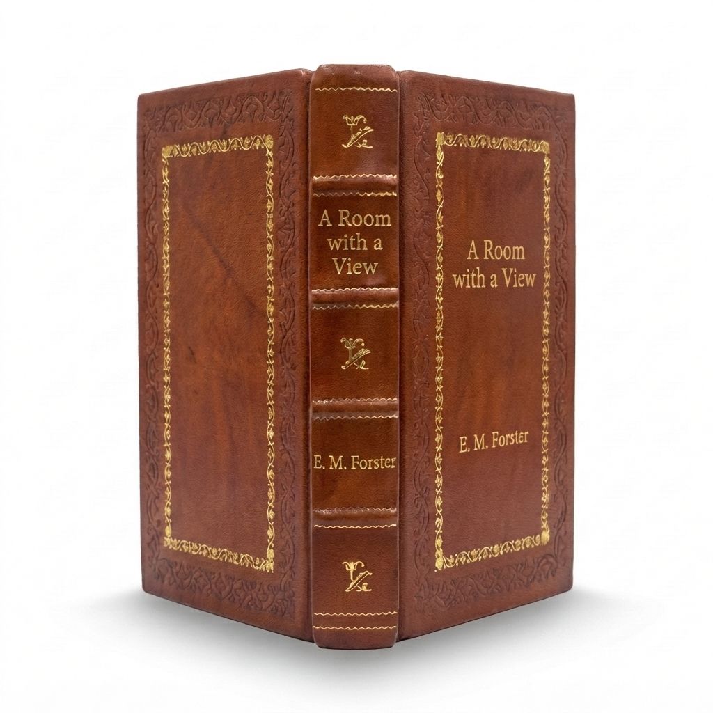 A Room with a View by E. M. Forster — handcrafted leather bound edition with gold embossing