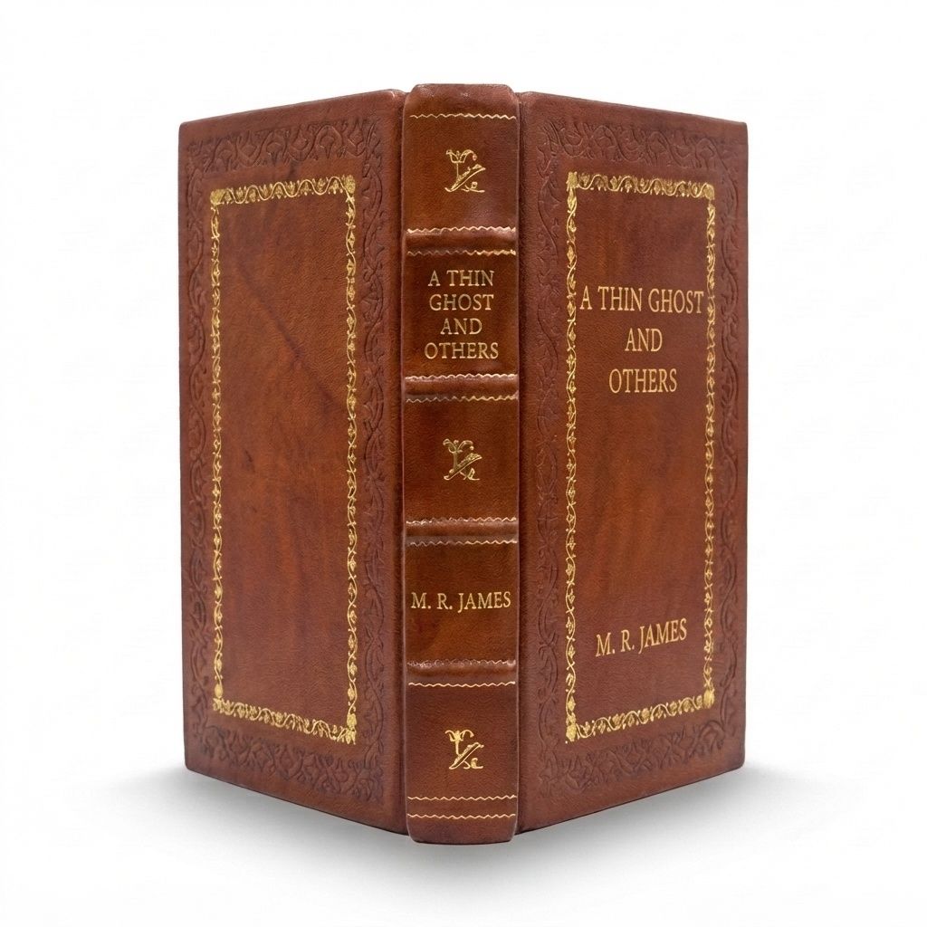 A Thin Ghost and Others by M. R. James — handcrafted leather bound edition with gold embossing