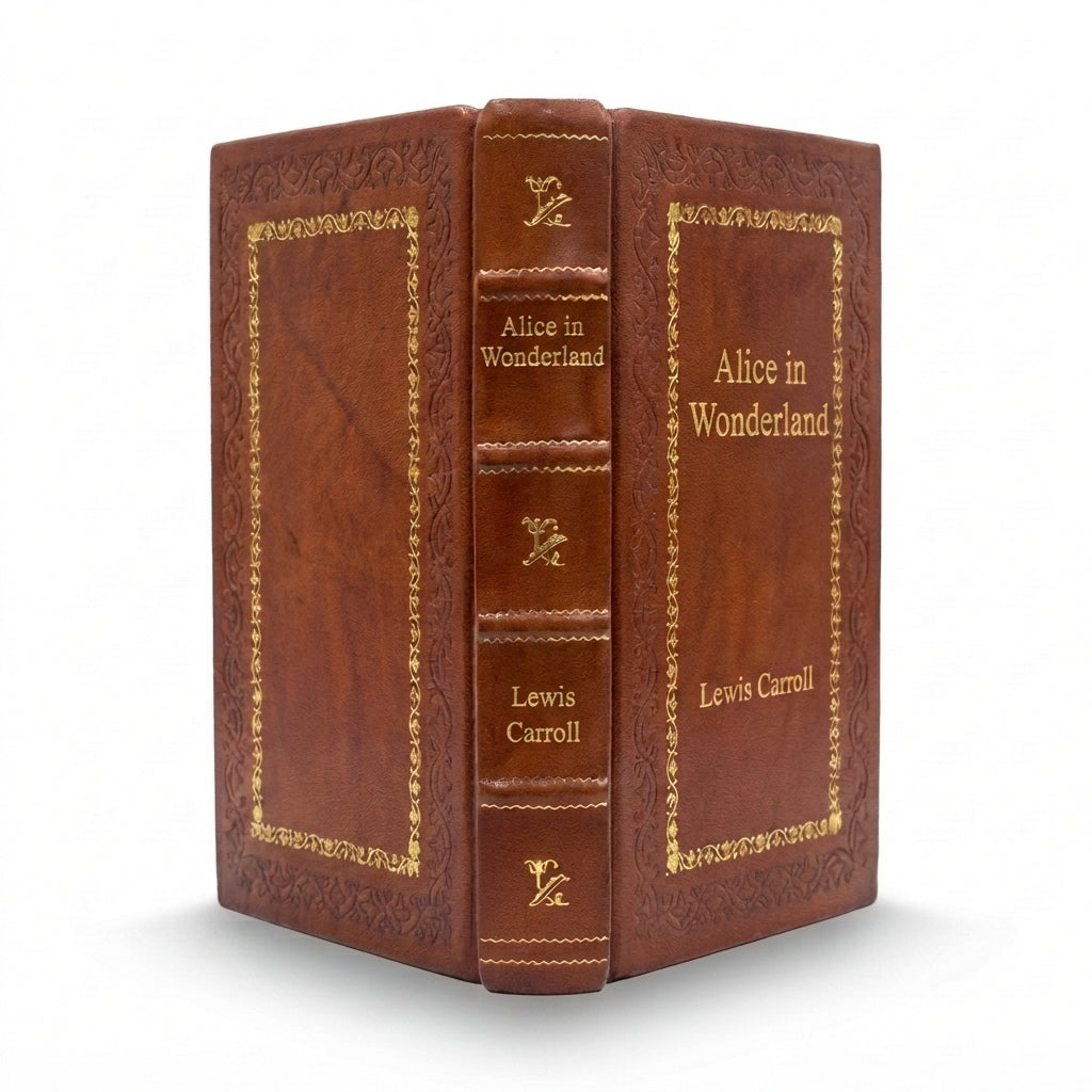 Alice’s Adventures in Wonderland by Lewis Carroll handcrafted leather bound edition