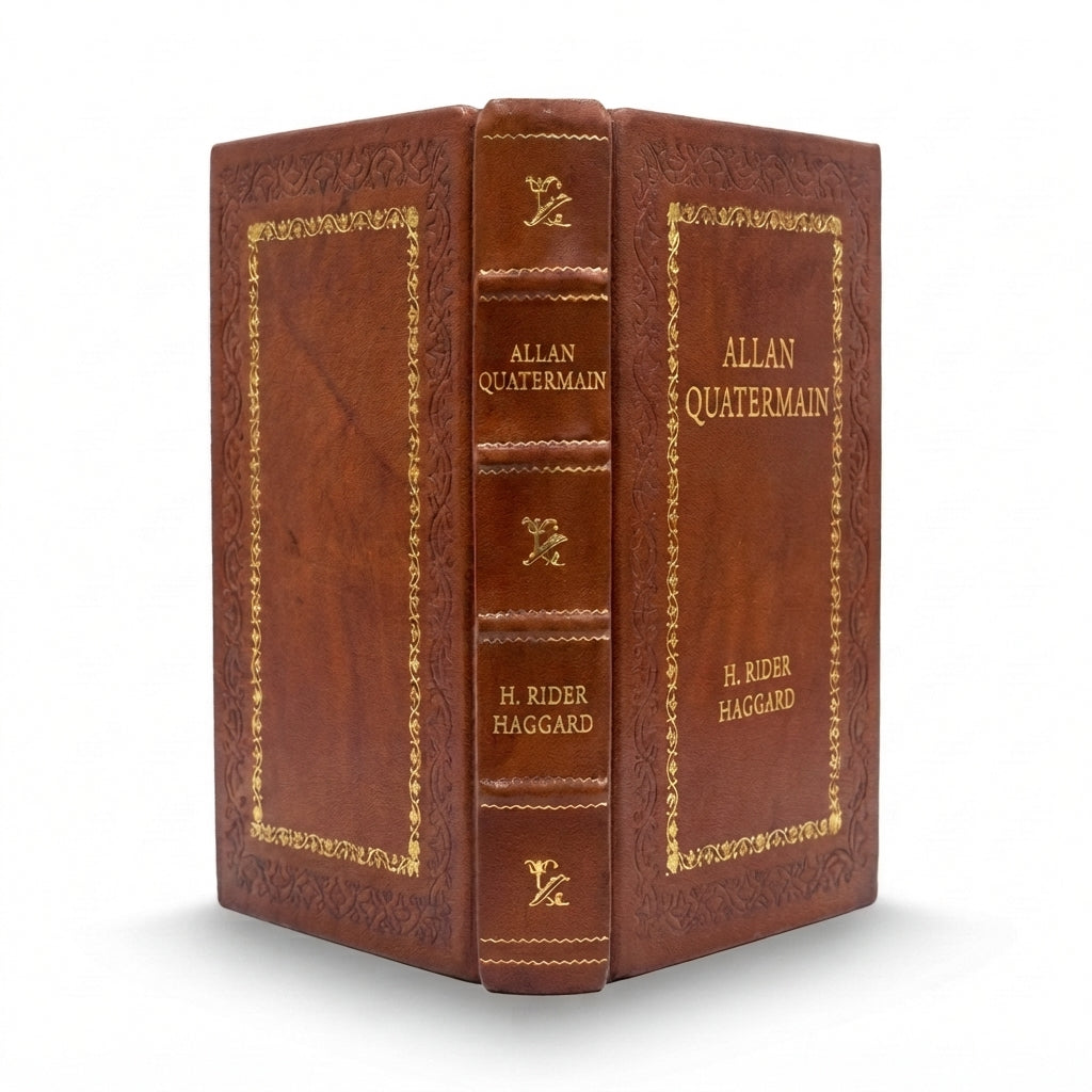 Allan Quatermain by H. Rider Haggard handcrafted leather bound edition