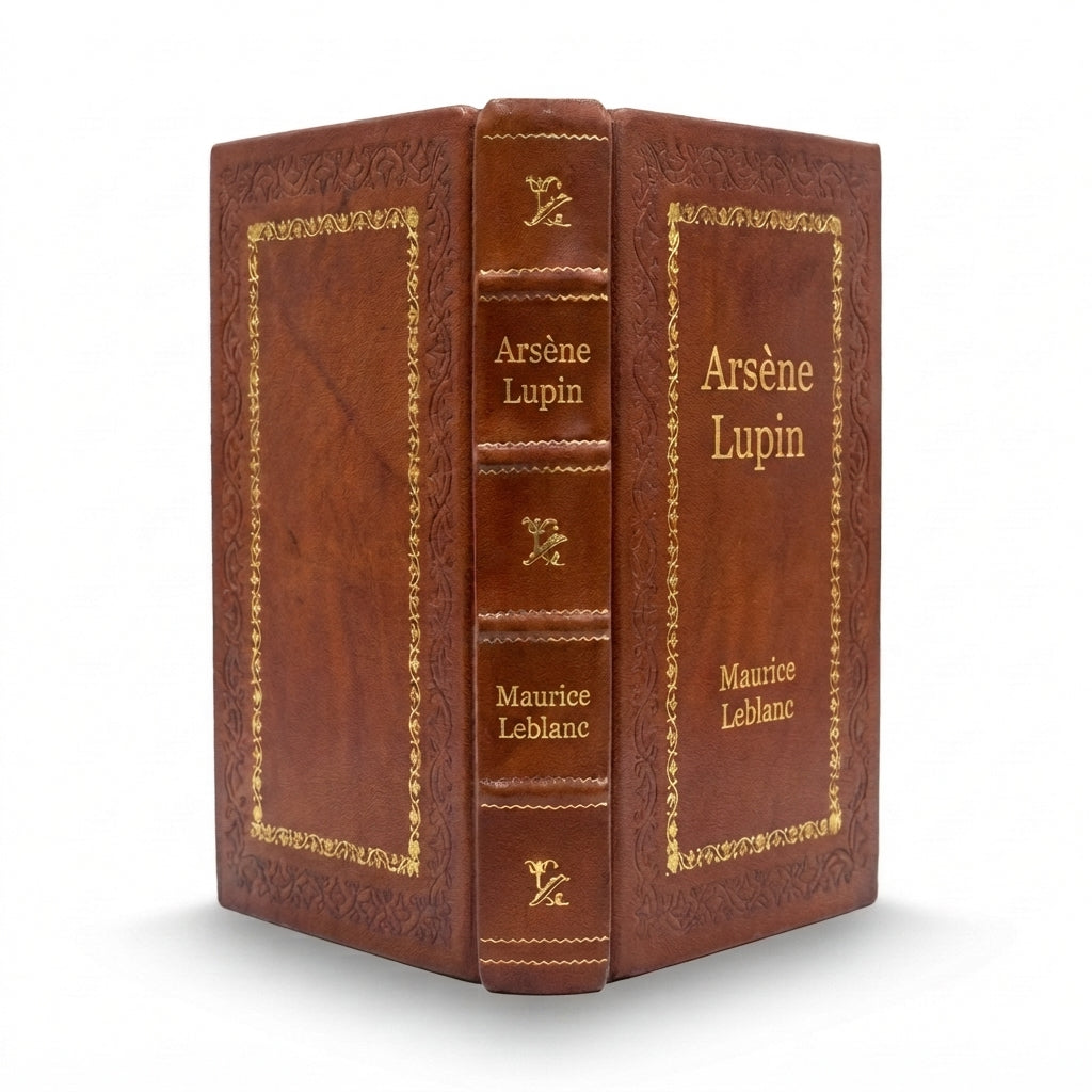 Arsène Lupin, Gentleman Burglar by Maurice Leblanc handcrafted leather bound edition