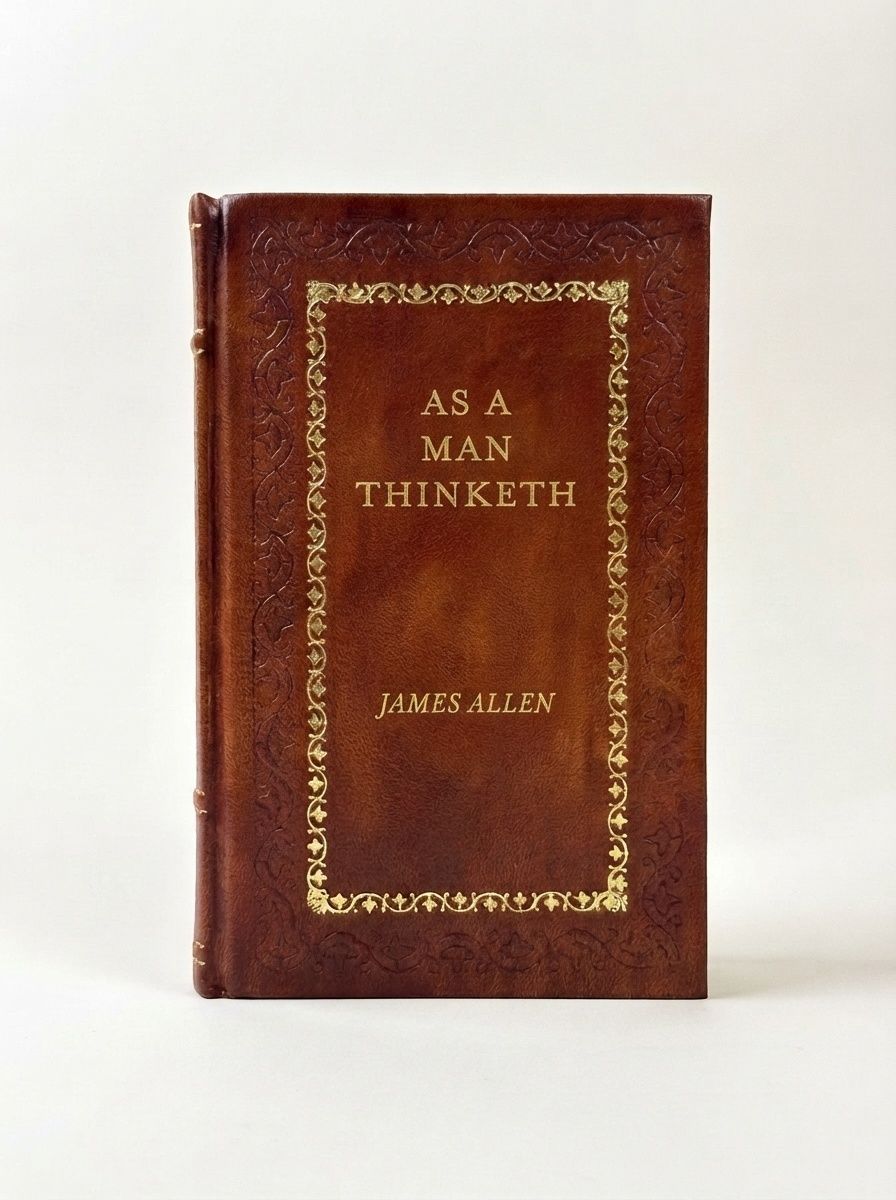 As a Man Thinketh by James Allen — handcrafted leather bound edition with gold embossing