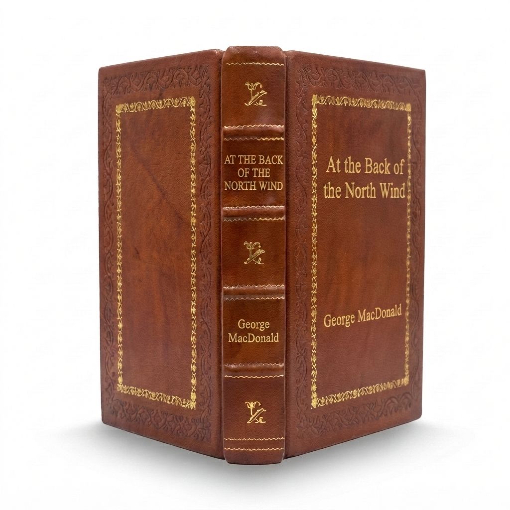 At the Back of the North Wind by George MacDonald — handcrafted leather bound edition with gold embossing
