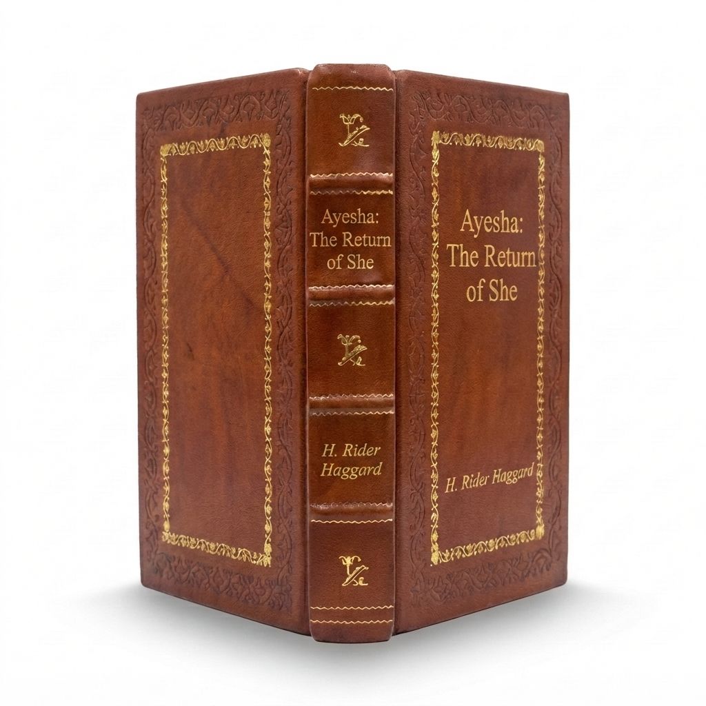 Ayesha The Return of She by H. Rider Haggard — handcrafted leather bound edition with gold embossing