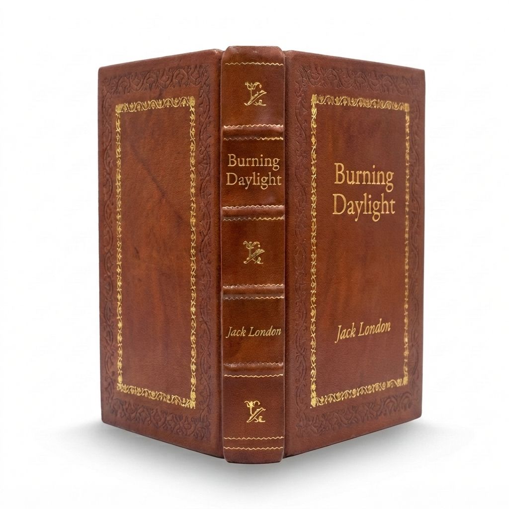 Burning Daylight by Jack London — handcrafted leather bound edition with gold embossing