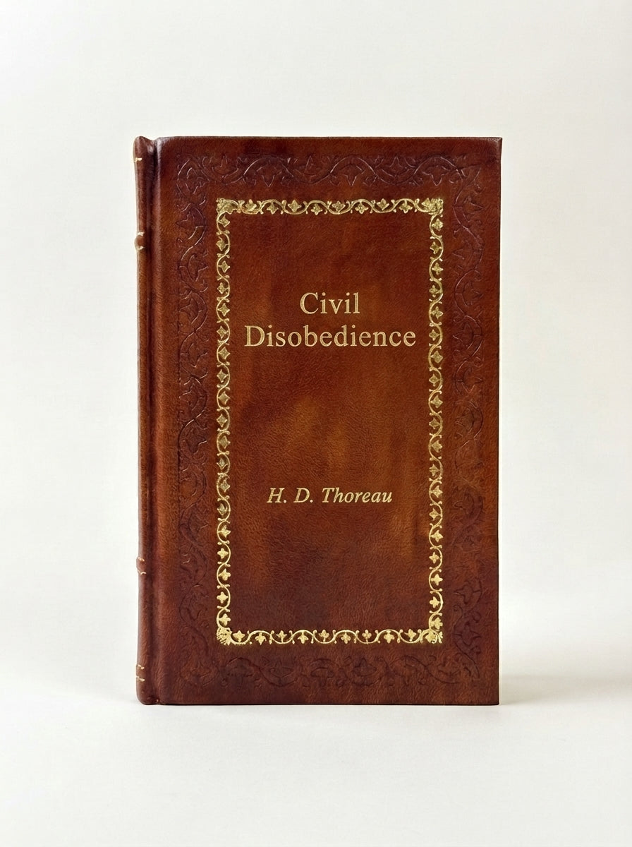 Civil Disobedience by Henry David Thoreau handcrafted leather bound edition