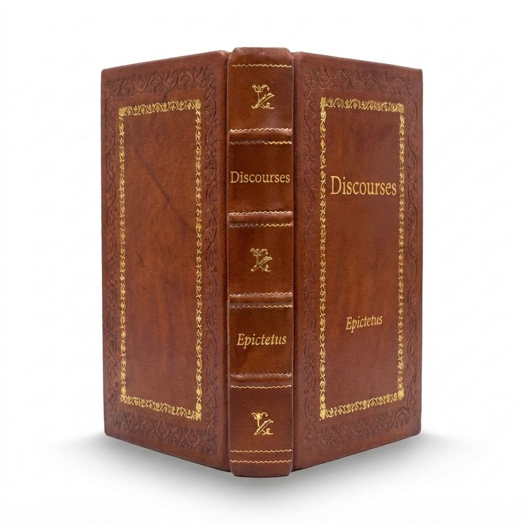 Discourses by Epictetus — handcrafted leather bound edition with gold embossing