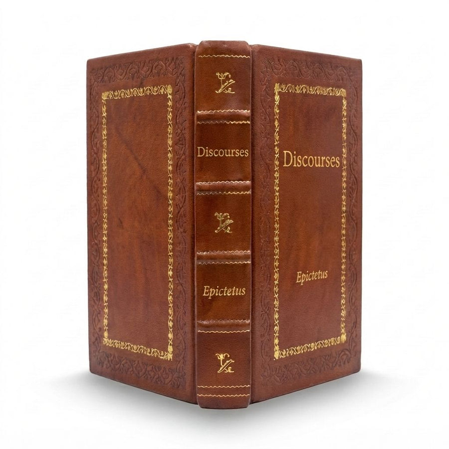 Discourses by Epictetus — handcrafted leather bound edition with gold embossing