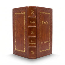 Emile by Jean-Jacques Rousseau handcrafted leather bound edition