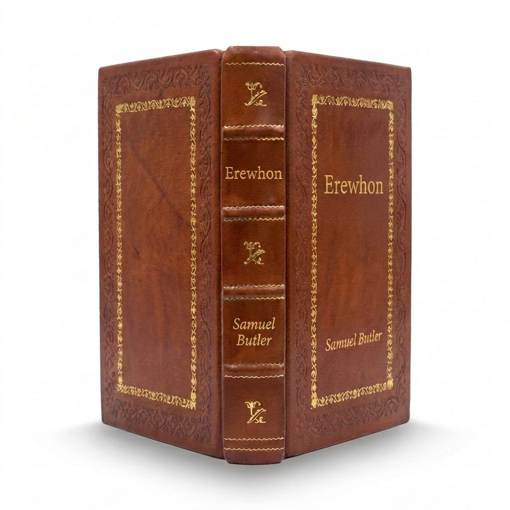 Erewhon by Samuel Butler — handcrafted leather bound edition with gold embossing