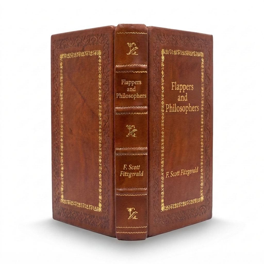 Flappers and Philosophers by F. Scott Fitzgerald — handcrafted leather bound edition with gold embossing