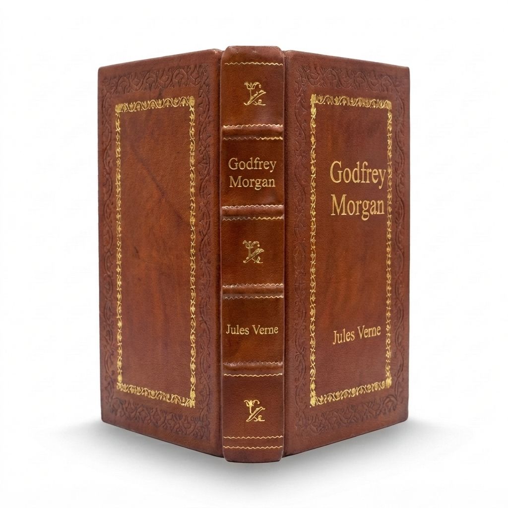 Godfrey Morgan by Jules Verne — handcrafted leather bound edition with gold embossing