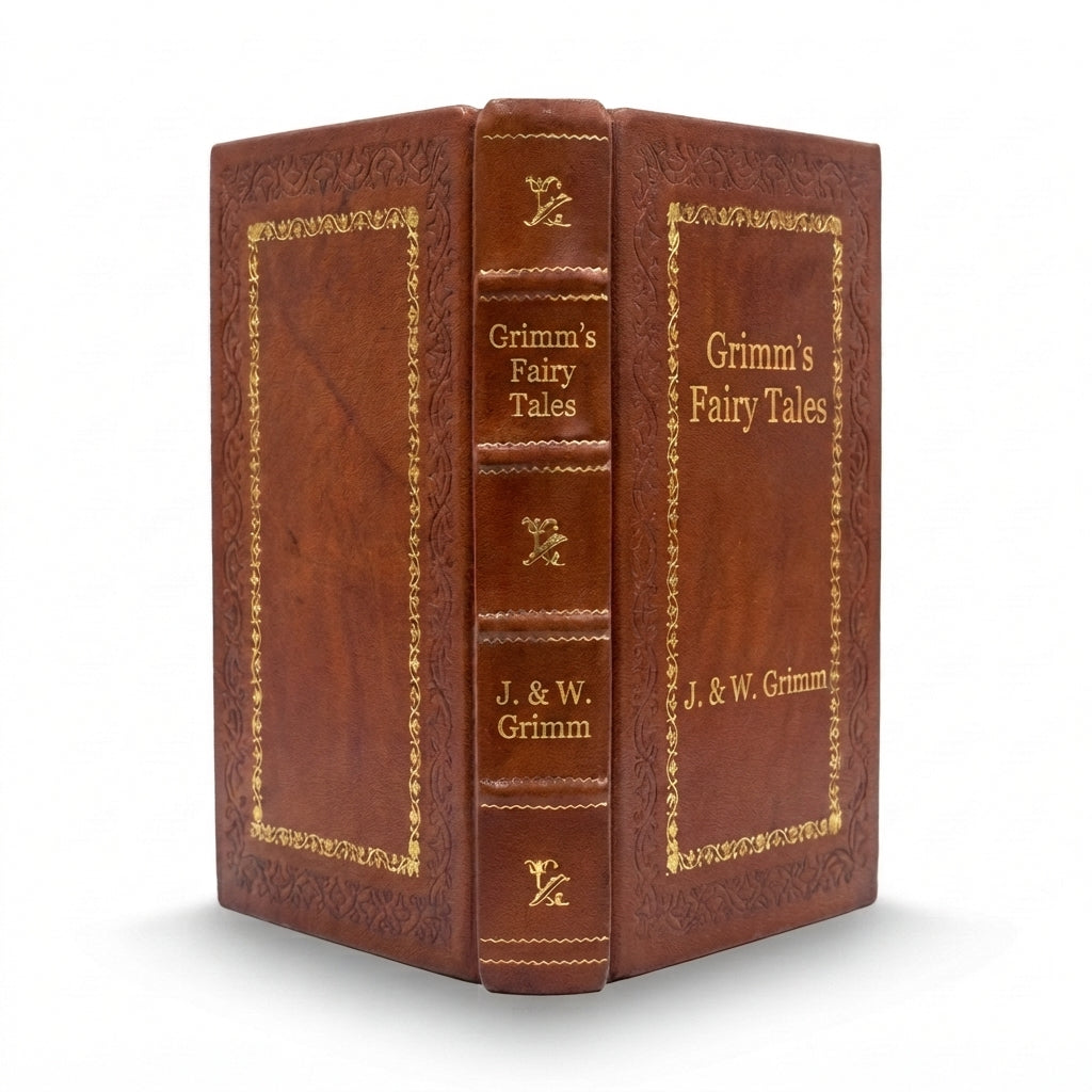 Grimm’s Fairy Tales by Jacob Grimm & Wilhelm Grimm handcrafted leather bound edition