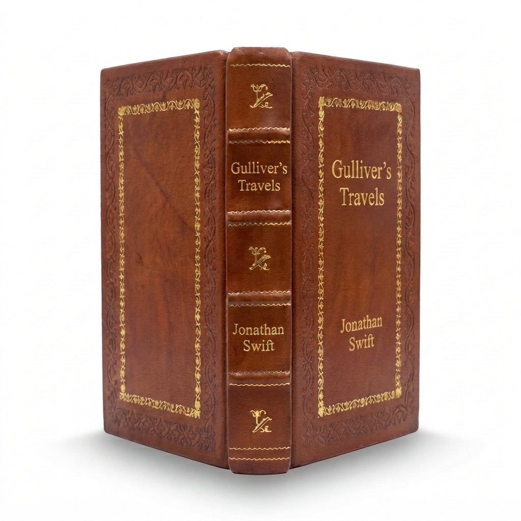 Gulliver’s Travels by Jonathan Swift handcrafted leather bound edition