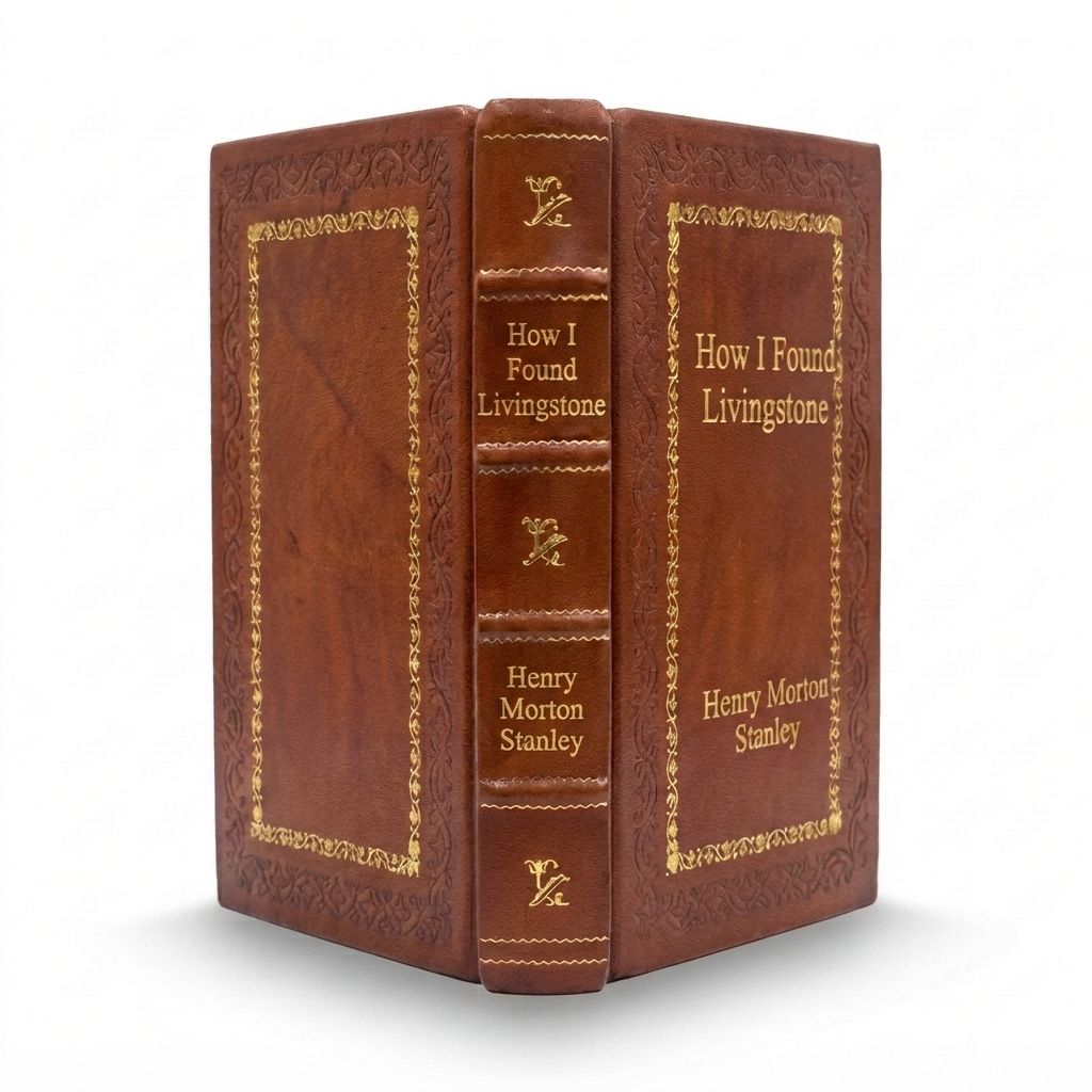 How I Found Livingstone by Henry Morton Stanley — handcrafted leather bound edition with gold embossing