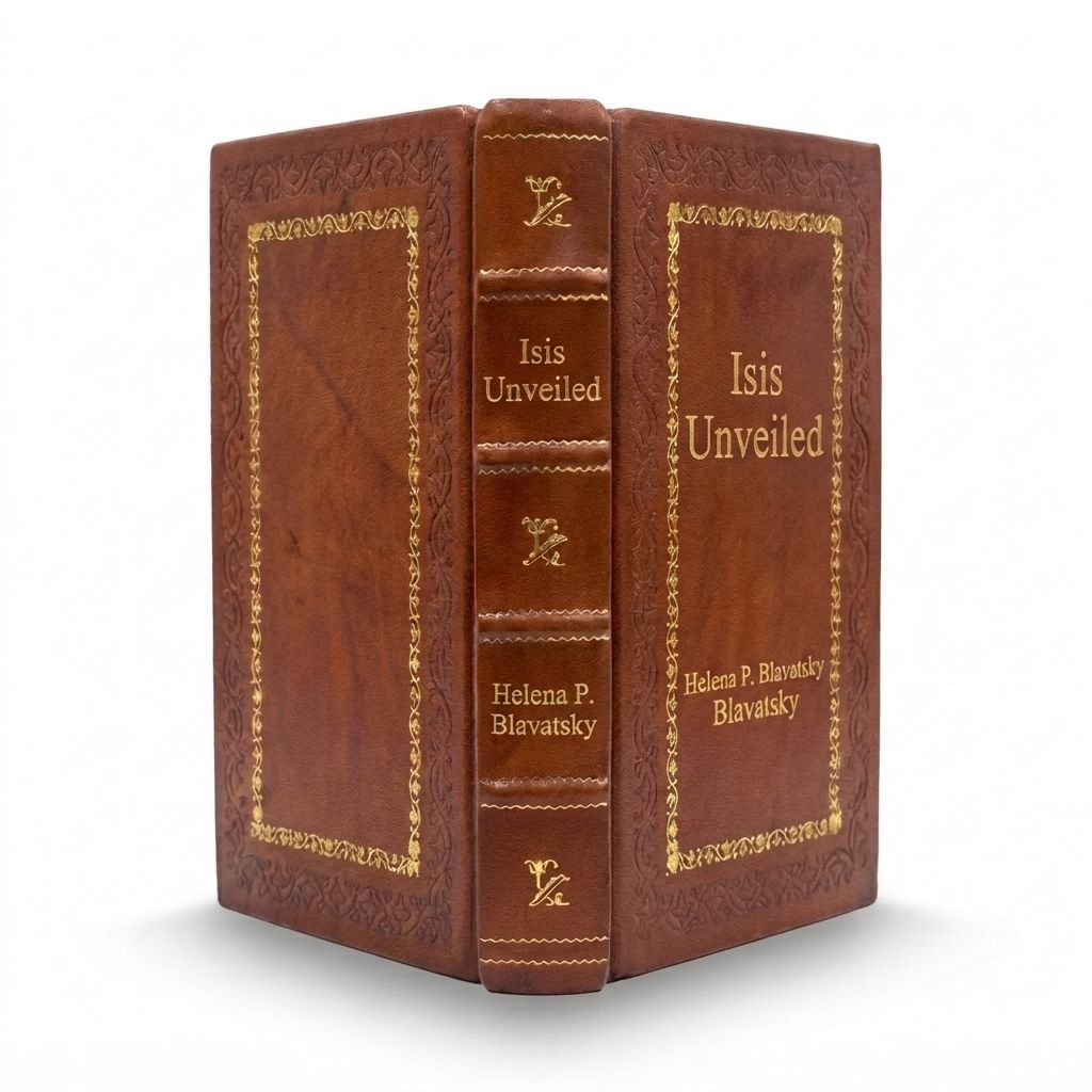 Isis Unveiled by Helena P. Blavatsky — handcrafted leather bound edition with gold embossing