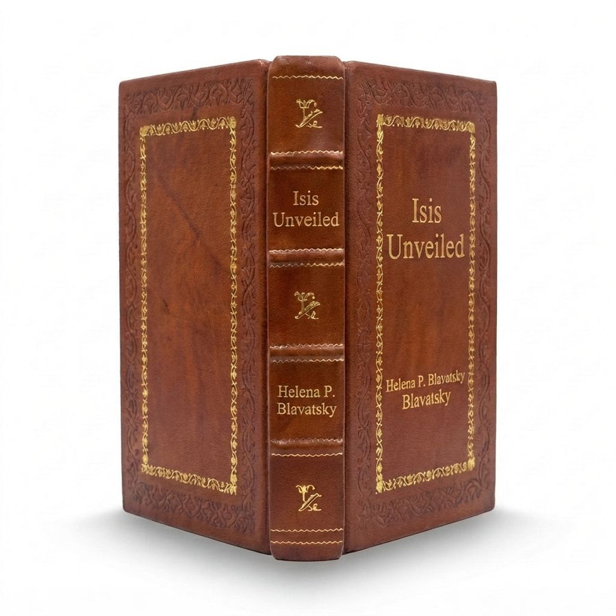 Isis Unveiled by Helena P. Blavatsky — handcrafted leather bound edition with gold embossing