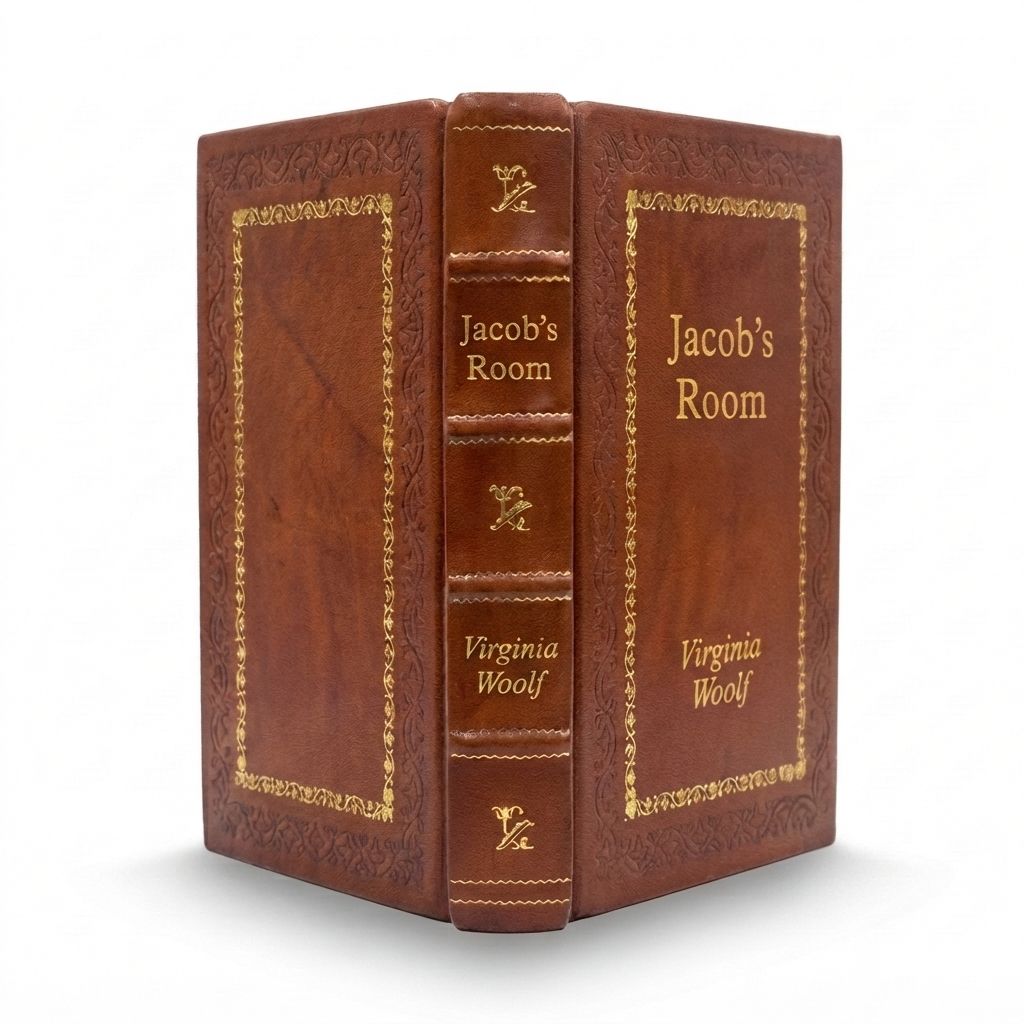 Jacob's Room by Virginia Woolf — handcrafted leather bound edition with gold embossing