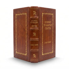 Journey to the Center of the Earth by Jules Verne handcrafted leather bound edition