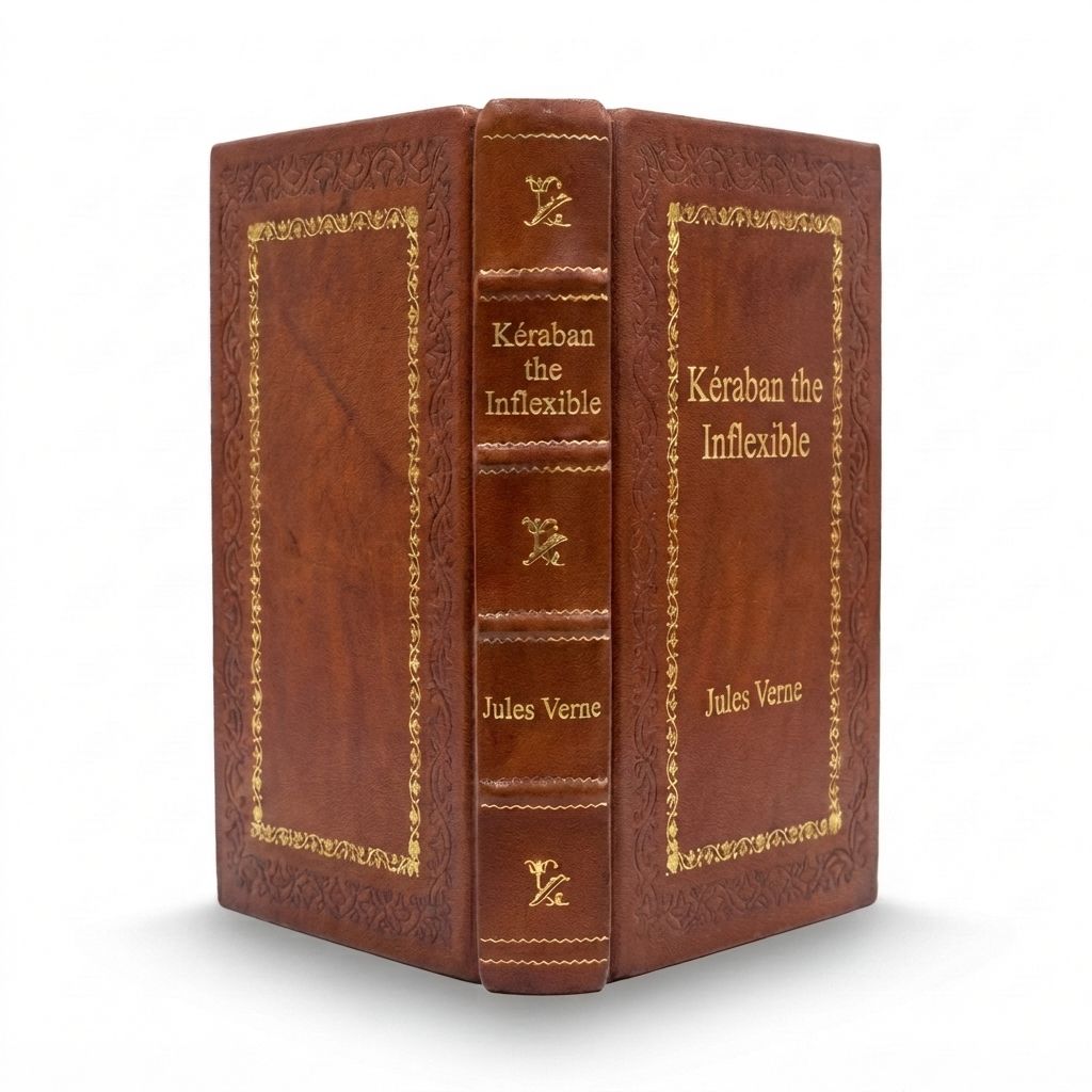 Kéraban the Inflexible by Jules Verne — handcrafted leather bound edition with gold embossing
