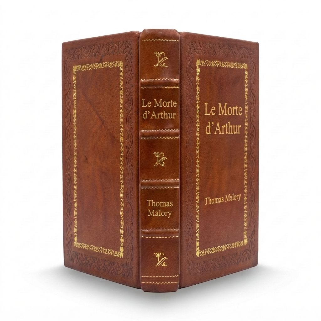 Le Morte d'Arthur by Thomas Malory — handcrafted leather bound edition with gold embossing