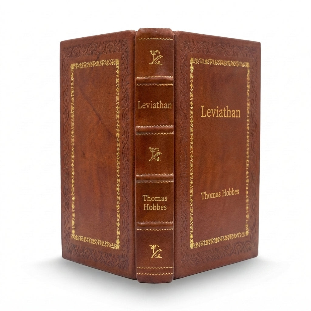 Leviathan by Thomas Hobbes handcrafted leather bound edition