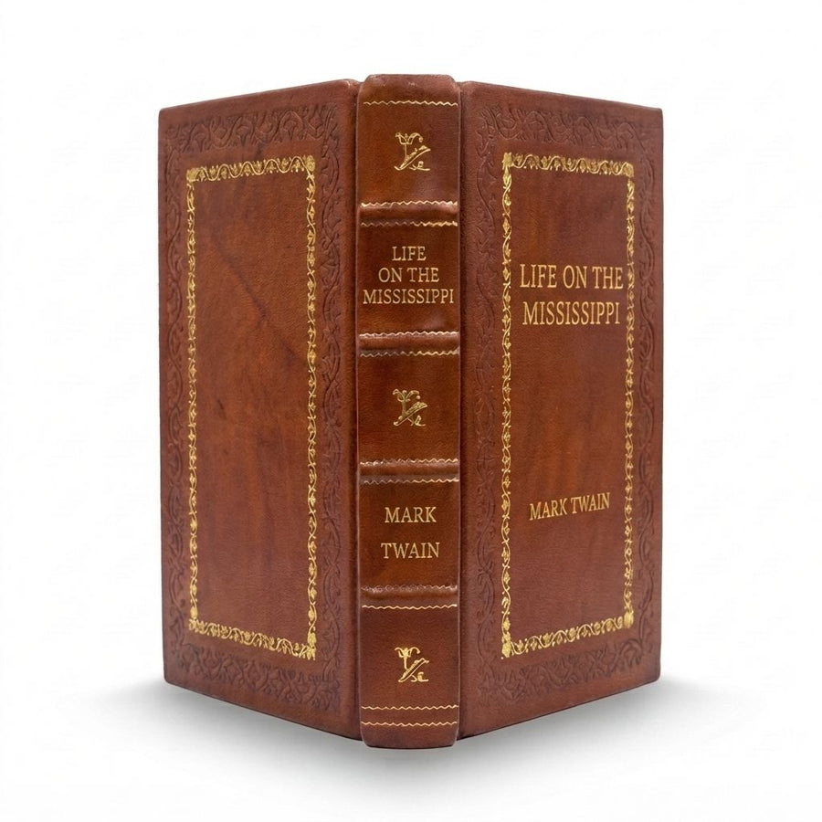Life on the Mississippi by Mark Twain — handcrafted leather bound edition with gold embossing