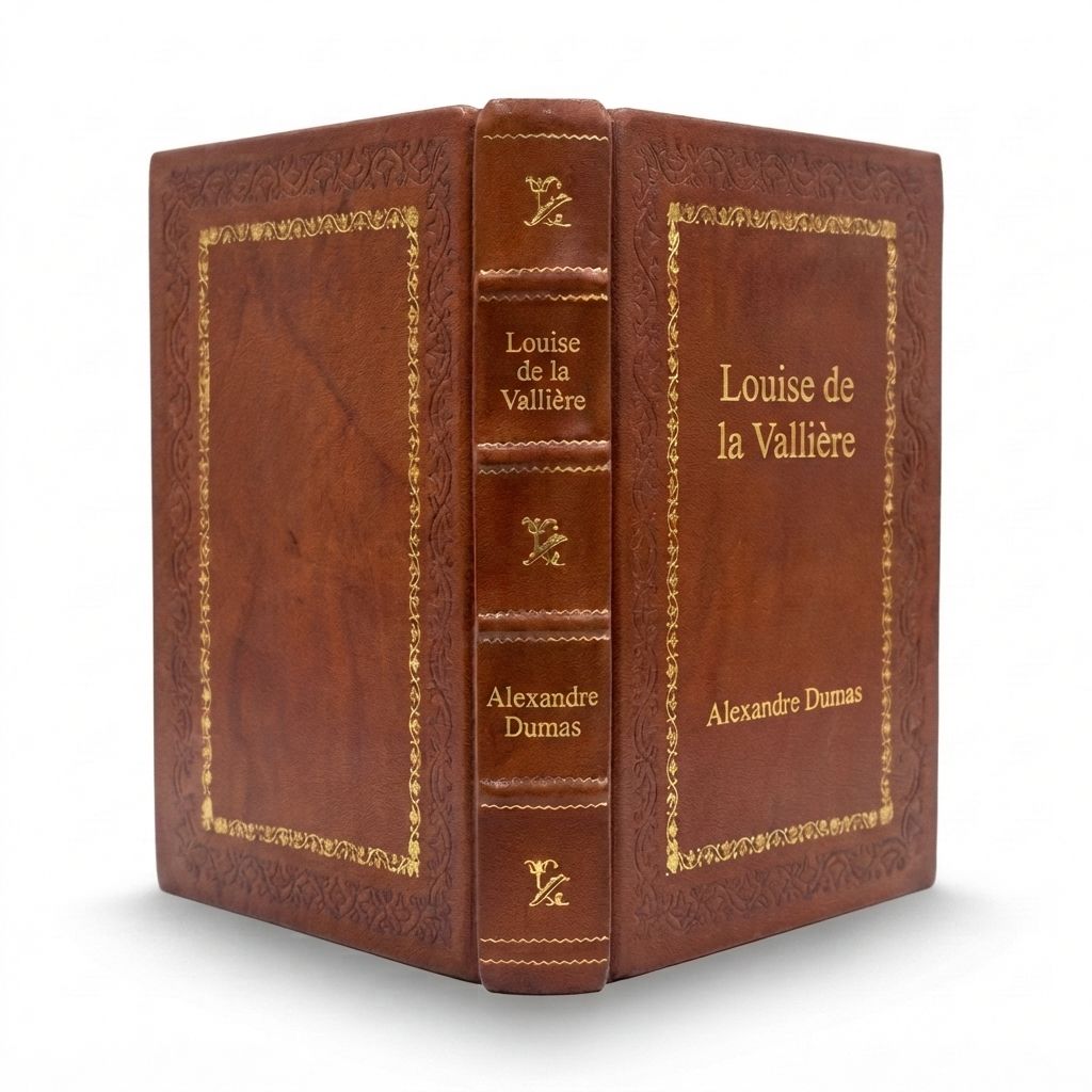 Louise de la Vallière by Alexandre Dumas — handcrafted leather bound edition with gold embossing