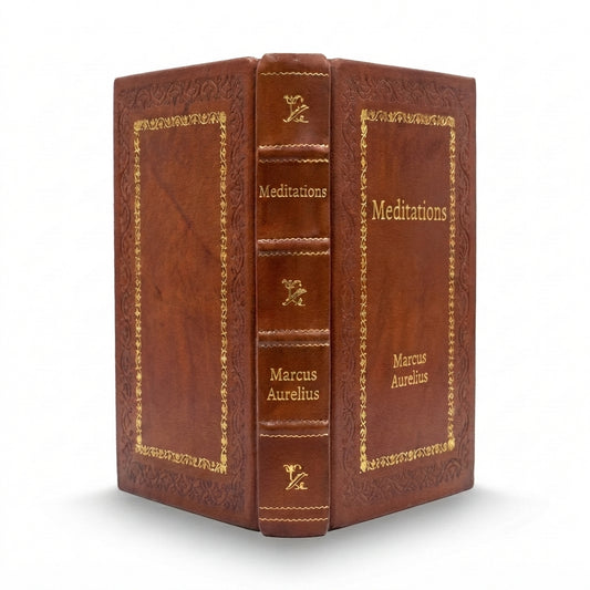 Meditations by Marcus Aurelius handcrafted leather bound edition
