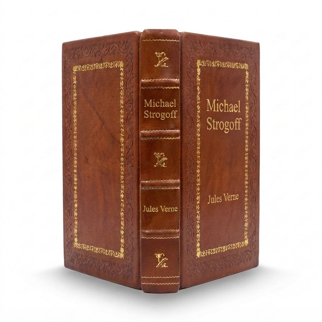 Michael Strogoff by Jules Verne — handcrafted leather bound edition with gold embossing
