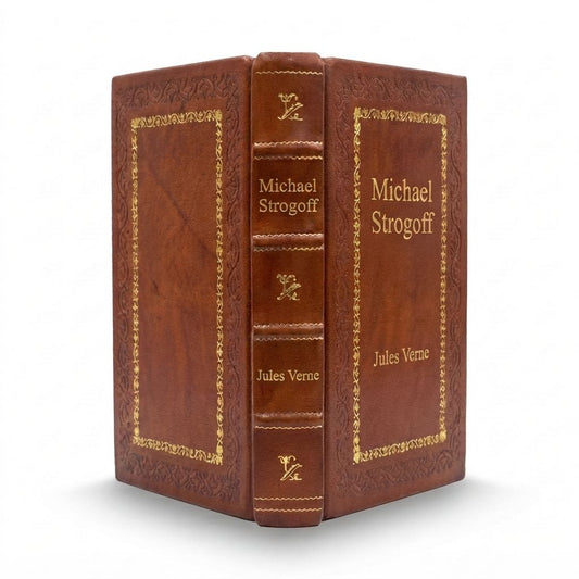 Michael Strogoff by Jules Verne — handcrafted leather bound edition with gold embossing