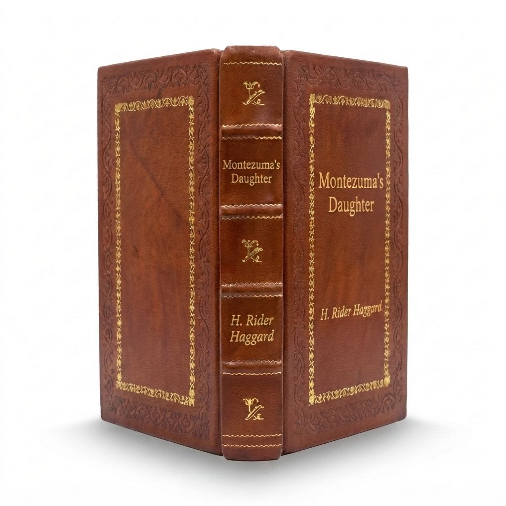 Montezuma's Daughter by H. Rider Haggard — handcrafted leather bound edition with gold embossing