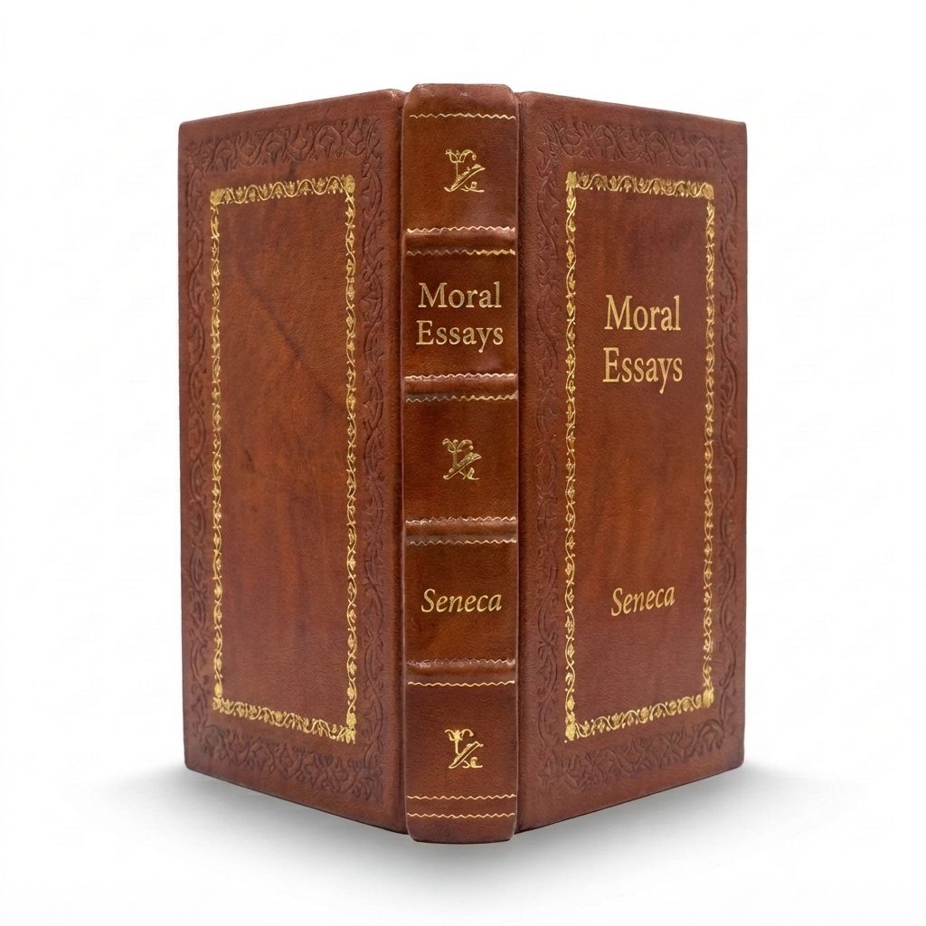 Moral Essays by Seneca — handcrafted leather bound edition with gold embossing