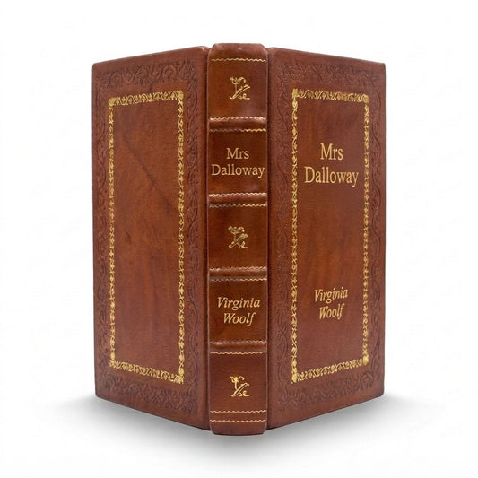 Mrs Dalloway by Virginia Woolf — handcrafted leather bound edition with gold embossing