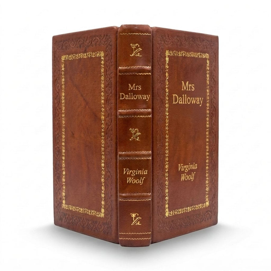 Mrs Dalloway by Virginia Woolf — handcrafted leather bound edition with gold embossing
