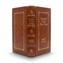 The Mystery of the Blue Train by Agatha Christie handcrafted leather bound edition