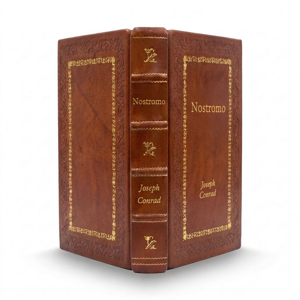 Nostromo by Joseph Conrad — handcrafted leather bound edition with gold embossing