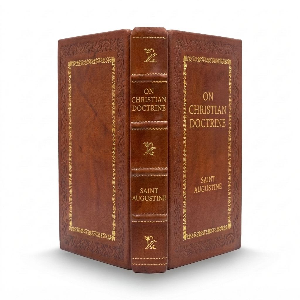 On Christian Doctrine by Saint Augustine — handcrafted leather bound edition with gold embossing