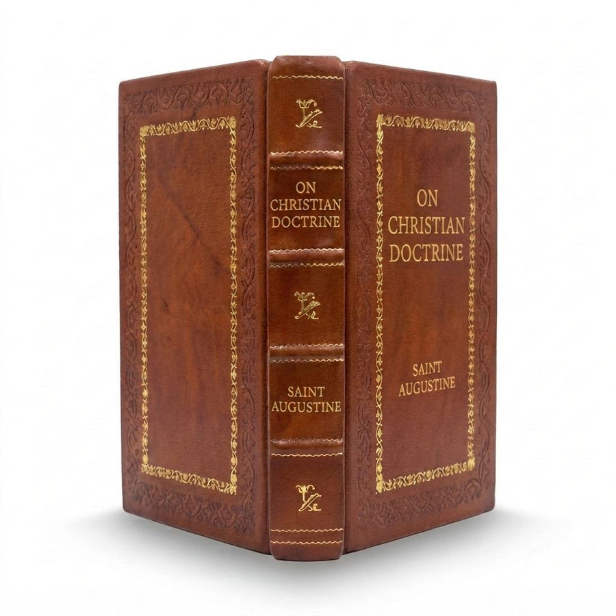 On Christian Doctrine by Saint Augustine — handcrafted leather bound edition with gold embossing