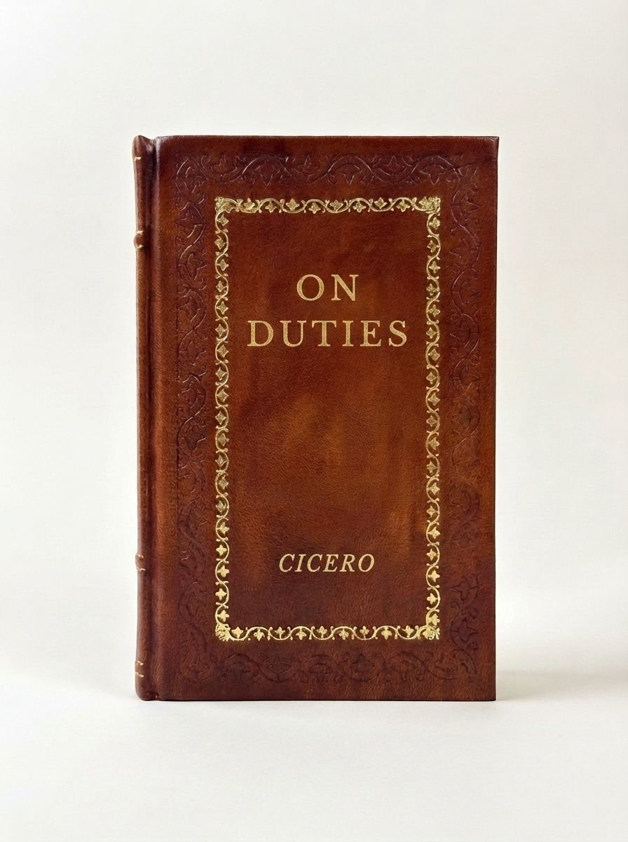 On Duties by Cicero — handcrafted leather bound edition with gold embossing