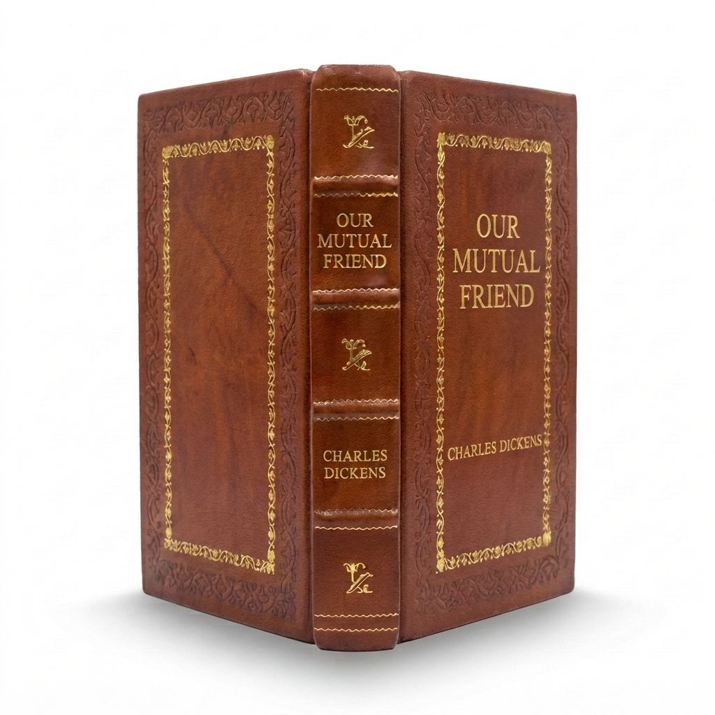Our Mutual Friend by Charles Dickens — handcrafted leather bound edition with gold embossing