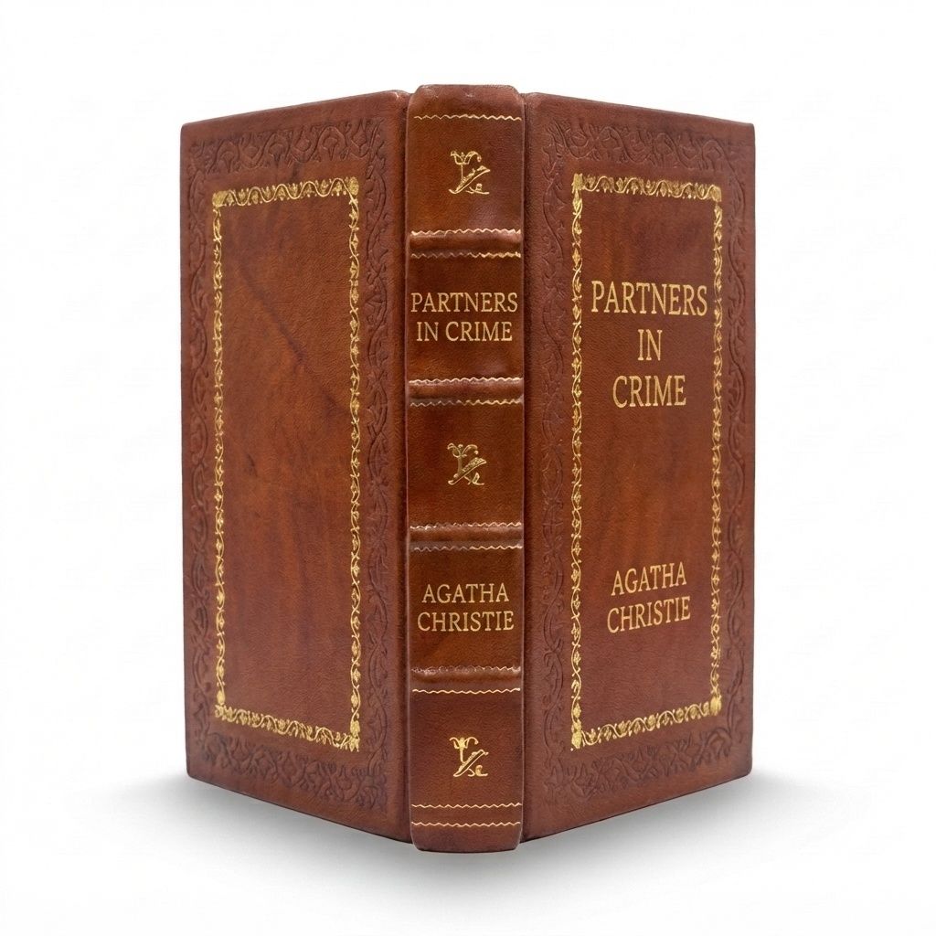 Partners in Crime by Agatha Christie — handcrafted leather bound edition with gold embossing