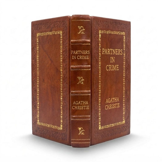Partners in Crime by Agatha Christie — handcrafted leather bound edition with gold embossing
