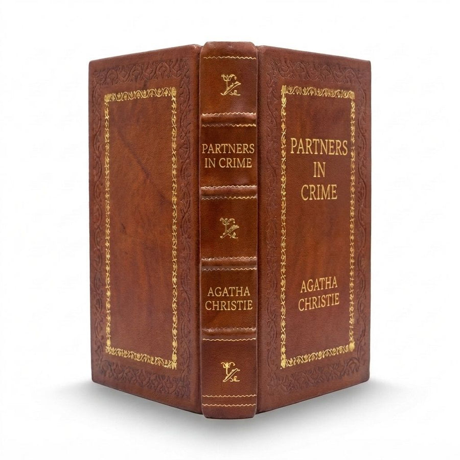 Partners in Crime by Agatha Christie — handcrafted leather bound edition with gold embossing