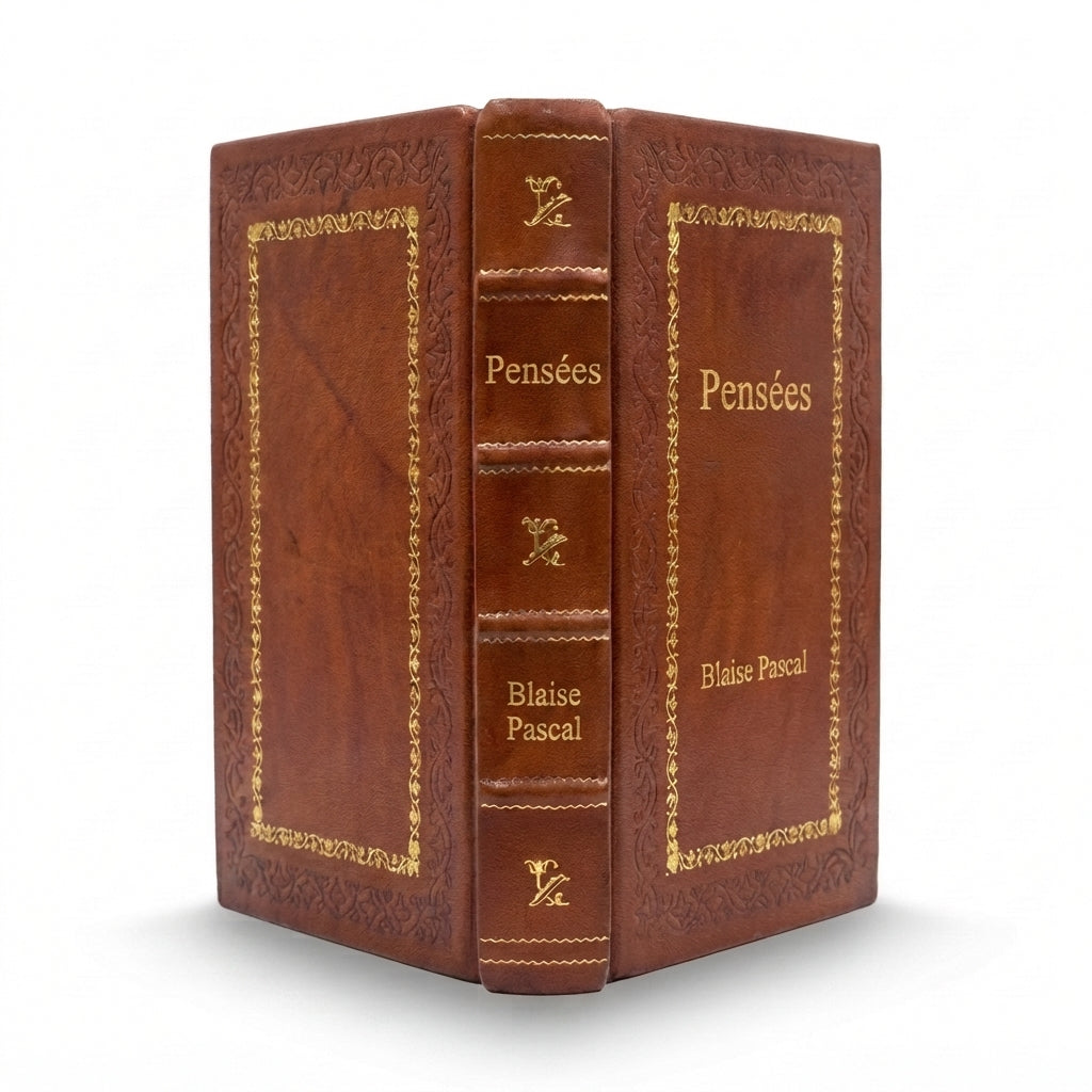 Pensées by Blaise Pascal handcrafted leather bound edition