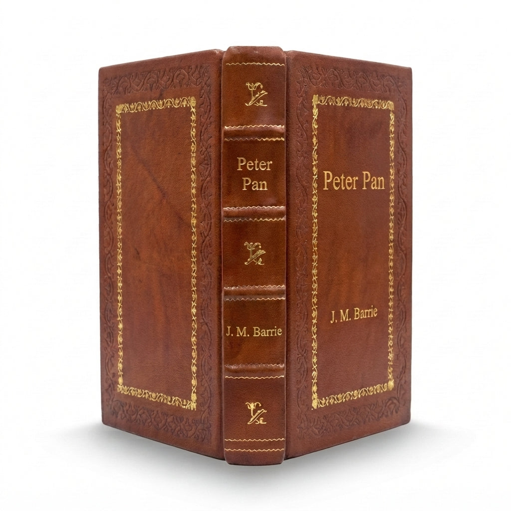 Peter Pan by J. M. Barrie handcrafted leather bound edition