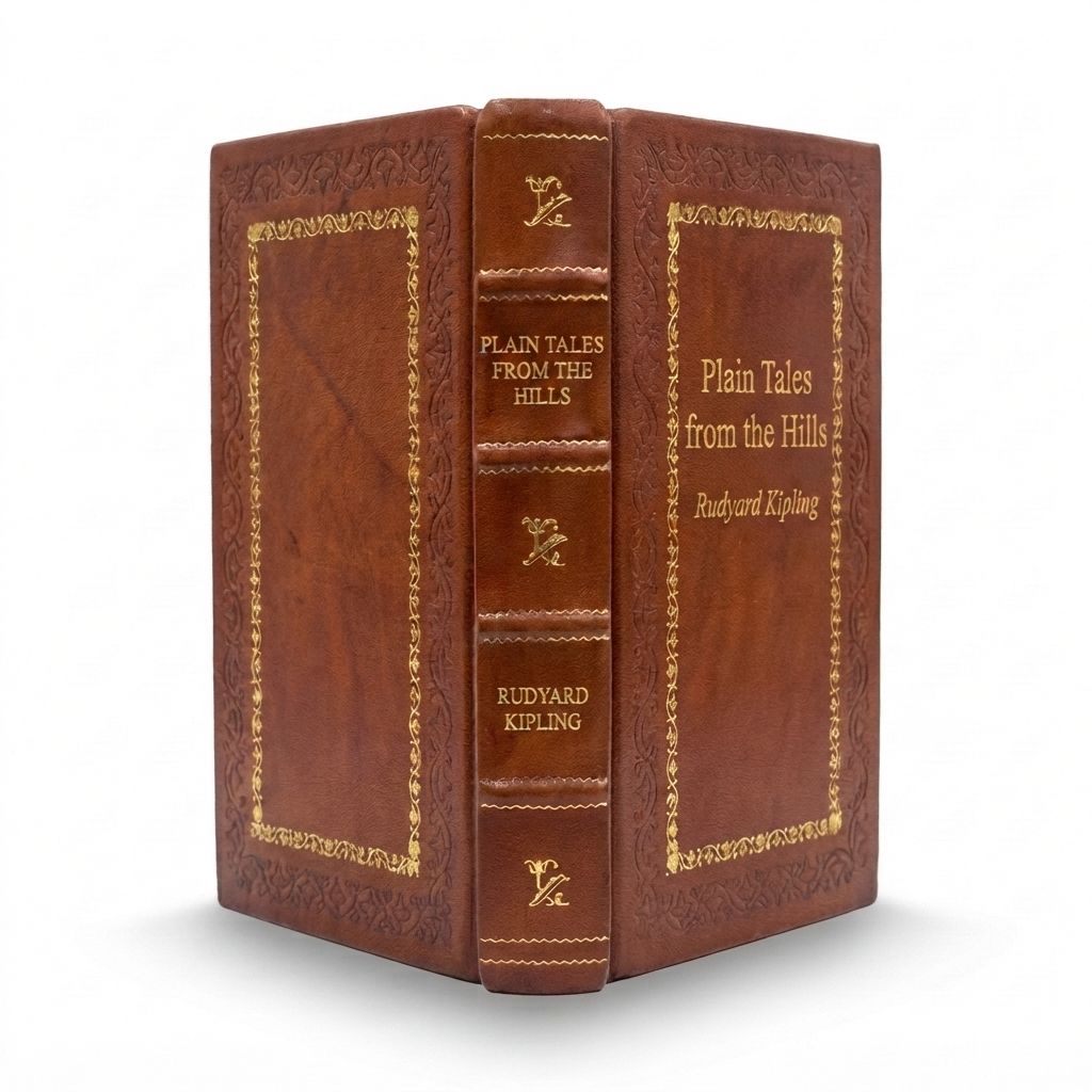 Plain Tales from the Hills by Rudyard Kipling — handcrafted leather bound edition with gold embossing