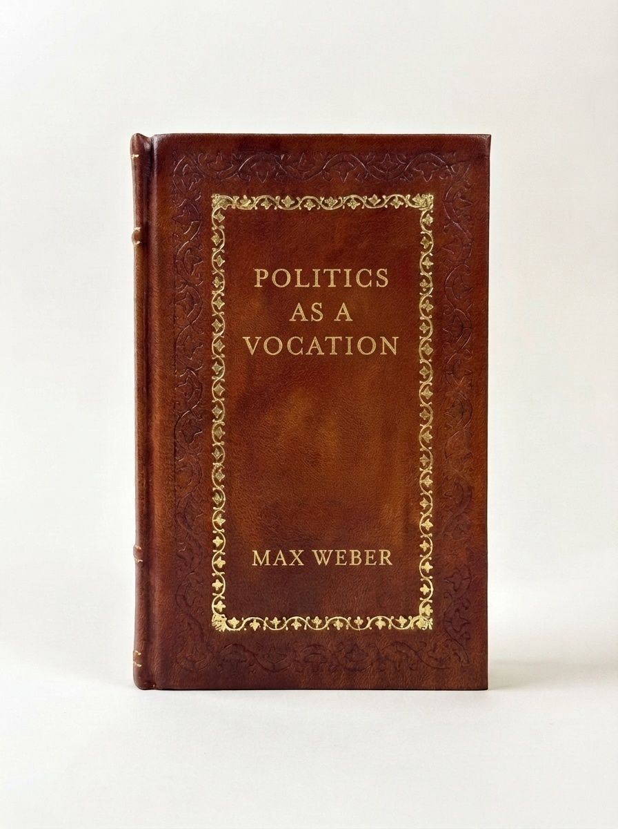Politics as a Vocation by Max Weber — handcrafted leather bound edition with gold embossing