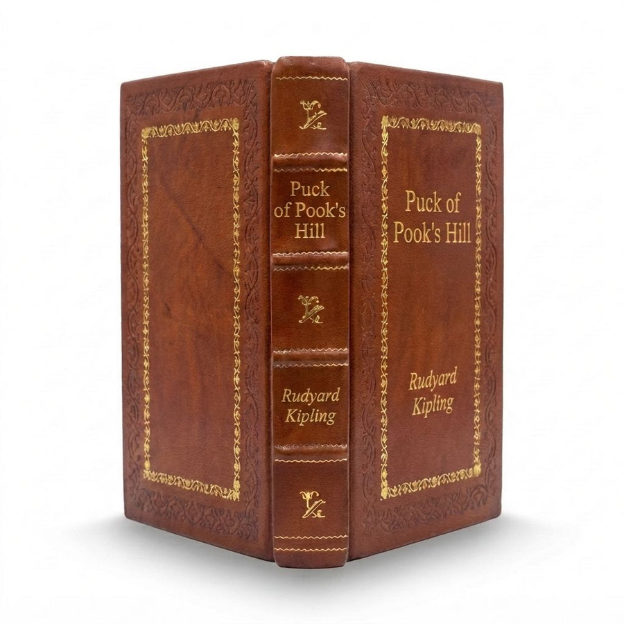 Puck of Pook's Hill by Rudyard Kipling — handcrafted leather bound edition with gold embossing